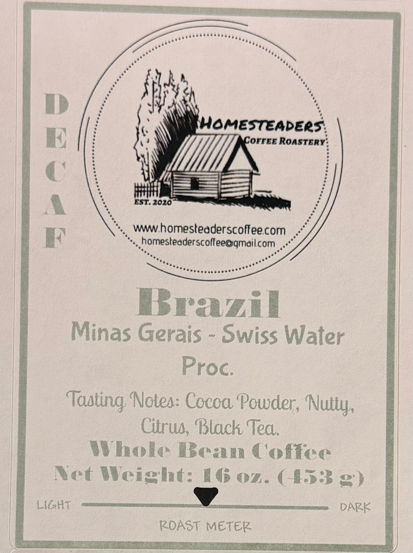 ORGANIC DECAF Brazil - Minas Gerais